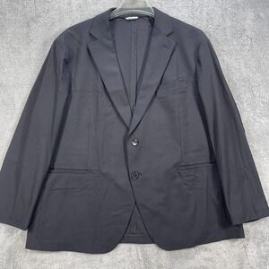Sene Blazer Jacket Mens 48S Black FlexTech Notch Lapel Single Breasted Formal